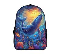 kaiyun Balena Sacchetti Di Scuola,Borsa Da Scuola Asilo,Sea Animaleei Ragazzi Per La Scuola Per Ragazze,Zaino Da Viaggio Alla Moda 16 inch