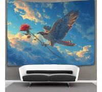 kaiyun Beautiful Falco Arazzo Estetica Camera Da Letto - Arazzo Da Parete Indie Decorazione Della Stanza Arazzi Arazzo Rosa rossa Appeso A Parete, Arte Da Parete 180cmx230cm