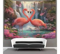 kaiyun Beautiful Fenicotteros Arazzo Da Parete,Magnifiche cascate Wall Tapestry Decorazione Interna 100cmx150cm