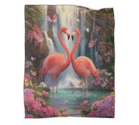 kaiyun Beautiful Fenicotteros Coperta Stampata in 3D Magnifiche cascate Copriletto Di Design Biancheria Da Letto in Microfibra Morbida E Calda Biancheria Da Letto Per Divano 60x80inch(150x200cm)