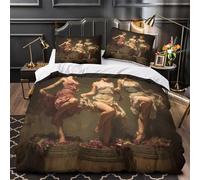 kaiyun Bella cameriera francese Set Di Biancheria Da Letto 3D Con Uva, Con Chiusura Lampo E Federe, in Microfibra Copripiumino, Set Da 3 Pezzi, Per Adulti E Bambini Super King（260x220cm）