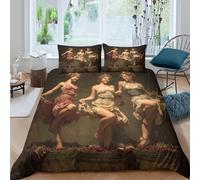 kaiyun Bella cameriera francese Set Per Letto, Uva 3D Copripiumino E Federa, in Microfibra Ultra Morbida, Per Adulti, Adolescenti,Double（200x200cm）
