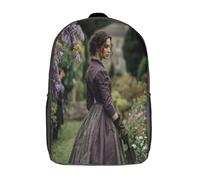 kaiyun Bellezza Classica nel Giardino dei Glicini Zainetti Per Bambini,Elementare Adolescenti Cartella Scuola Casual Zaini Ragazzi Ragazze Backpack 17inch