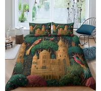 kaiyun Bird del paradiso Biancheria Da Letto Con Stampa 3D Antico Palazzo Russo Dorato Con Federe Copripiumino Con Cerniera Morbida Microfibra Per La Casa E L'hotel King(220x240cm)