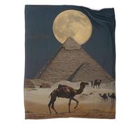 kaiyun Cammelli, piramidi, tramonto colorato Cielo Coperta Lenzuola Per Dormitorio Di Nuova Concezione,morbida,confortevole,soffice,adatta A Tutte Le Stagioni 60x80inch(150x200cm)