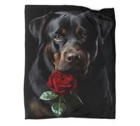 kaiyun Cane Romantico Coperta Da Campeggio Esterna Stampata Calda,morbida E Traspirante Copriletto Per Camera Da Letto Quattro Stagioni 40x50inch(100x130cm)