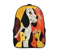 kaiyun Canes And Puppies Borsa Da Scuola Ragazzi Zaini Ragazze Elementare Medieval Graphic Abstract Stile artistico Zainetto Bambino Gita Zaino LUovoero 16 inch