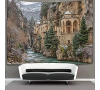 kaiyun Capanna da sogno sulla scogliera Arazzo Da Parete Arazzi Da Appendere Alla Parete Camera Da Letto Decorazioni Per La Casa 180cmx230cm