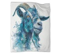 kaiyun Capra esotica con un'espressione ridicola Coperta Da Campeggio Esterna Stampata Calda,morbida E Traspirante Copriletto Per Camera Da Letto Quattro Stagioni 50x60inch(127x152cm)