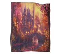 kaiyun Castello Coperte Magnifico edificio Coperta Da Viaggio Super Morbida,leggera,calda E Confortevole 60x80inch(150x200cm)