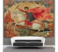 kaiyun Cavalcare un cavallo bianco per uccidere il drago azzurro Arazzi Estetica - Arazzo Da Parete Indie Decorazione Della Stanza Appeso A Parete, Arte Da Parete 130cmx150cm