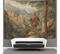 kaiyun Cavaliere Arazzi Estetica - Arazzo Da Parete Indie Decorazione Della Stanza Castello Appeso A Parete, Arte Da Parete 180cmx230cm