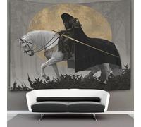 kaiyun Cavaliere Bianco e Nero con Spada Arazzo Per Camera Da Letto Estetico, Da Appendere Alla Parete Per La Decorazione Della Casa 180cmx230cm