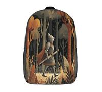 kaiyun Cavaliere Medievale che Corre nella Forestaa Sacchetti Di Scuola,Borsa Da Scuola Asilo, Ragazzi Per La Scuola Per Ragazze,Zaino Da Viaggio Alla Moda 17inch