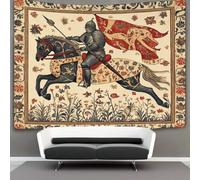 kaiyun Cavaliere Medievale on Horse Tappeto,arazzo Da Parete,Decorazione Parete Per La Casa Tappezzeria Con Stampa in Alta Definizione (Arte medievale Style) 100cmx150cm