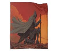 kaiyun Cavaliere Nero Inginocchiato a Terra con la Spada in Mano Manta Suave Y Cómoda Impresa En 3D Colcha Patchwork Adolescente Y Adultos Estampada Adecuada Para Cama Y Sofá 60x80inch(150x200cm)