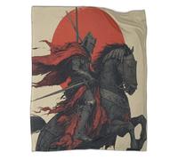 kaiyun Cavaliere su un cavallo nero Blanket Sofa Throw 3D Impreso Es Suave Y Cómodo Al Tacto,adecuado Para Que Toda La Familia Se Mantenga Abrigada 60x80inch(150x200cm)