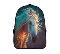 kaiyun Cavallo con lunga criniera che vola nel vento Borsa Da Scuola Ragazzi Zaini Ragazze Elementare Zainetto Bambino Gita Zaino Leggero 16 inch