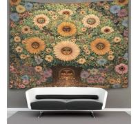 kaiyun C'è un volto al centro del fiore Arazzo Da Parete,La grande quercia Wall Tapestry Decorazione Interna 70cmx100cm
