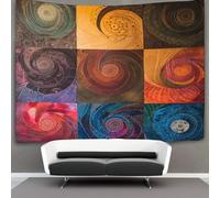 kaiyun Cerchi nel grano Arazzi Estetica - Arazzo Da Parete Indie Decorazione Della Stanza Astratto Arte Appeso A Parete, Artee Da Parete 100cmx150cm