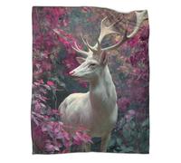 kaiyun Cervo; lo scenario della Forestaa è magnifico Coperta Lenzuola Per Dormitorio Di Nuova Concezione,morbida,confortevole,soffice,adatta A Tutte Le Stagioni 50x60inch(127x152cm)