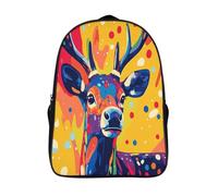 kaiyun Cervo Per La Scuola E Da Viaggio Per Bambini Zaino,Sacchetti Di Scuola Con Stampa 3D Pop arte Style Motivo 16 inch