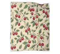 kaiyun Ciliegie rosse Coperte Modello vintage Coperta Da Viaggio Super Morbida,leggera,calda E Confortevole 50x60inch(127x152cm)