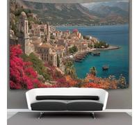 kaiyun Città greca bizantina medievale Arazzo Da Parete Arazzi Da Appendere Alla Parete Camera Da Letto Decorazioni Per La Casa 180cmx230cm
