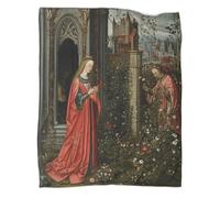 kaiyun Coperta Arte medievale,Morbida E Calda,lenzuola in Flanella Con Motivo 3D Figures GardensEdificios,Adatto Per Uso Domestico E Campeggio 50x60inch(127x152cm)