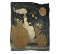 kaiyun Coperta Carro di Freya, la dea dell'amore di Navia,Morbida E Calda,lenzuola in Flanella Con Motivo 3D,Adatto Per Uso Domestico E Campeggio 50x60inch(127x152cm)