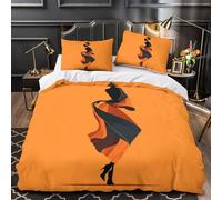 kaiyun Copripiumino Da Donna africana che balla con il velo in 3 Pezzi,set Di Biancheria Da Letto Con Stampati in 3D,federe,in Microfibra,per Ragazzo, Ragazza Super King（260x220cm）