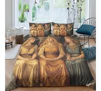 kaiyun Copripiumino Da Ritratto della Dea del Destino in 3 Pezzi,set Di Biancheria Da Letto Con Stampati in 3D,federe,in Microfibra,per Ragazzo, Ragazza King（220x240cm）