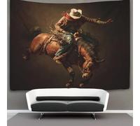 kaiyun Cowboy con cavallo testardo Arazzo Arazzi Biancheria Da Letto Copriletto Dormitorio Camera Da Letto Decorazione Da Parete 100cmx150cm