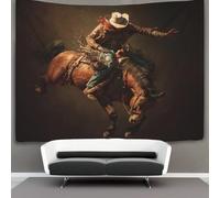 kaiyun Cowboy con cavallo testardo Arazzo Arazzi Biancheria Da Letto Copriletto Dormitorio Camera Da Letto Decorazione Da Parete 70cmx100cm