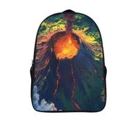 kaiyun Crateri Zaino Per Ragazzi Adolescenti Colate di lava Autoteella Scuola Casual Borse Studenti Della Zainetto Scolastico Backpack 16 inch