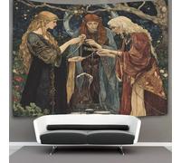 kaiyun Dea della mitologia norrena Arazzo Appendere Alla Parete,Ilustración Art Nouveau Arte Murale Estetico Per La Decorazione Della Casa,per Soggiorno,camera Da Letto,130cmx150cm