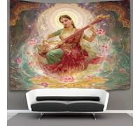 kaiyun Dea indiana che suona l'energico Bhaji Parete Arazzo Da Parete Con Arte Murale Decorazioni Per La Casa Per Il Dormitorio Della Camera Da Letto (,150cmx200cm)
