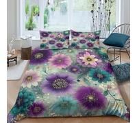 kaiyun Delicate Celtic Motivo floreale Stampata Copripiumino 3D - Set Di Biancheria Da Letto Per Con E Federa,microfibra Set 3 Pieces Per Adulti, Adolescenti King（220x240cm）