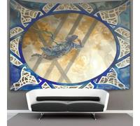 kaiyun Dio del destino e Magia Arazzo Da Parete,Tapestry Wall 3D Stampa Rotondo,Utilizzato in Camera Da Letto,Soggiorno,Copriletto,Decorazione Murale 100cmx150cm