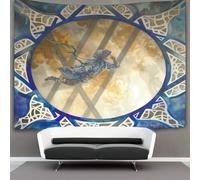 kaiyun Dio del destino e Magia Tappeto,arazzo Da Parete,Decorazione Parete Per La Casa Tappezzeria Con Stampa in Alta Definizione (Rotondo) 150cmx200cm