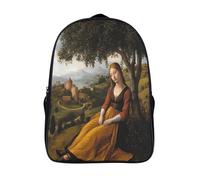 kaiyun Dipinto italiano del primo Rinascimento Zaino Bambini,Donna Under An Olive Tree Borsa Da Scuola Ragazzi E Ragazze Zaini Con Tasche Laterali Per Adolescenti 16 inch