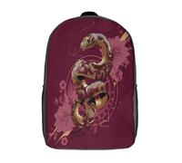 kaiyun Disegno a tratteggio in stile giapponese di un pitone Per La Scuola E Da Viaggio Per Bambini Zaino,Sacchetti Di Scuola Con Stampa 3D Motivo 17inch