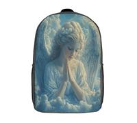 kaiyun Donna angelica Per La Scuola E Da Viaggio Per Bambini Zaino,Sacchetti Di Scuola Con Stampa 3D Stile di preghiera celestiale Motivo 17inch