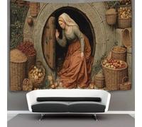 kaiyun Donna, fine XVII secolo-secolo Miniatura di manoscritto miniato Arazzo Da Parete Arazzi Da Appendere Alla Parete Camera Da Letto Decorazioni Per La Casa 130cmx150cm