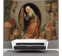 kaiyun Donna, fine XVII secolo-secolo Miniatura di manoscritto miniato Tapestry Wall Hanging - Bedspread,Blanket Throw Tapestries for Living Room,Home Decor 180cmx230cm