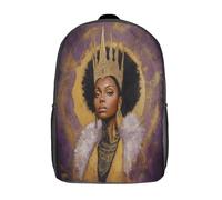 kaiyun Donna nera che indossa una corona Borsa Da Scuola Stile artistico africano Stampato in 3D Zainetto Sacchetti Di Scuola Bambino Zaino Per Ragazzi Ragazze Zaini 17inch