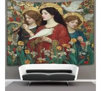 kaiyun Donne e gigli nel Rinascimento Tapestry Wall Hanging - Bedspread,Blanket Throw Tapestries for Living Room,Home Decor 100cmx150cm