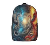 kaiyun Drago mitico Per La Scuola E Da Viaggio Per Bambini Zaino,Sacchetti Di Scuola Con Stampa 3D Arte celeste fantasy Motivo 17inch