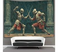 kaiyun Due cavalieri in duello, stile artistico accademico Arazzo Da Parete,Tapestry Wall 3D Stampa,Utilizzato in Camera Da Letto,Soggiorno,Copriletto,Decorazione Murale 70cmx100cm