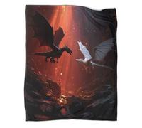 kaiyun Due draghi volanti nella grotta Coperta Morbidi E Caldi Lenzuola in Flanella Stampata Per Letti E Divani 60x80inch(150x200cm)